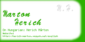 marton herich business card