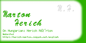 marton herich business card